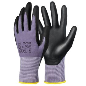 Work Gloves 12 Pairs Touch Screen Nitrile-Coated Garden Construction Gloves