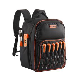 VEVOR Tool Backpack, 49 Pockets, Heavy-duty Tools Storage Organizer Work Bags with Laptop Compartment & Reinforced Fabric Base