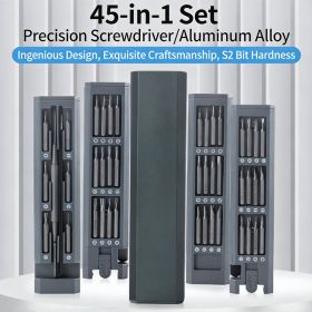 45 In 1 Precision Screwdriver Set, Professional Small Screwdriver Set With Metal Case, Magnetic Repair Tool Kit (Option: Green)