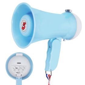 5Core Megaphone 15W Bull Horn Kids PA Speaker w 400 Yards Range Siren Lightweight Loud Mini Megafono (SKU: HW 1 SKY BLU)