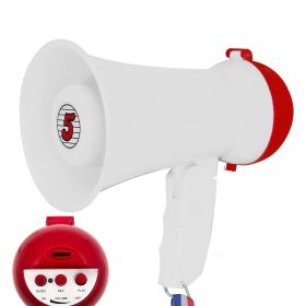 5Core Megaphone 15W Bull Horn Kids PA Speaker w 400 Yards Range Siren Lightweight Loud Mini Megafono (SKU: HW 1)