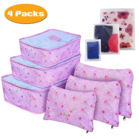 9Pcs/Set Clothes Storage Bags Water-Resistant Travel Luggage Organizer Clothing Packing Cubes for Blouse Hosiery Stocking Underwear (Quantity: 4Set(36Pcs), Color: PurpleCherry)
